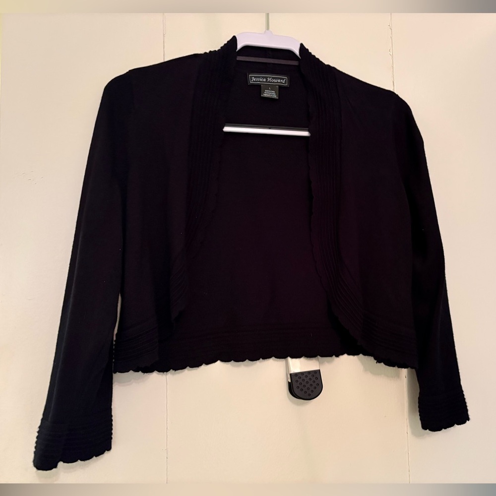 Jessica Howard Elegant Black Shrug